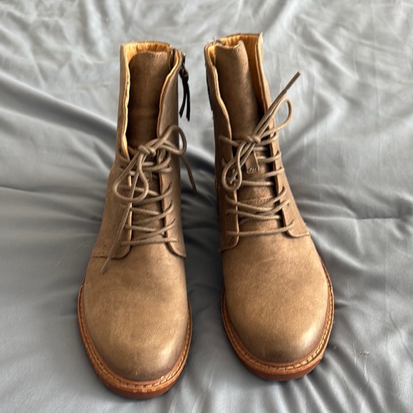 Sofft Shoes - Sofft Brown Combat & Moto Boots with Lace-Up Design and Durable Sole